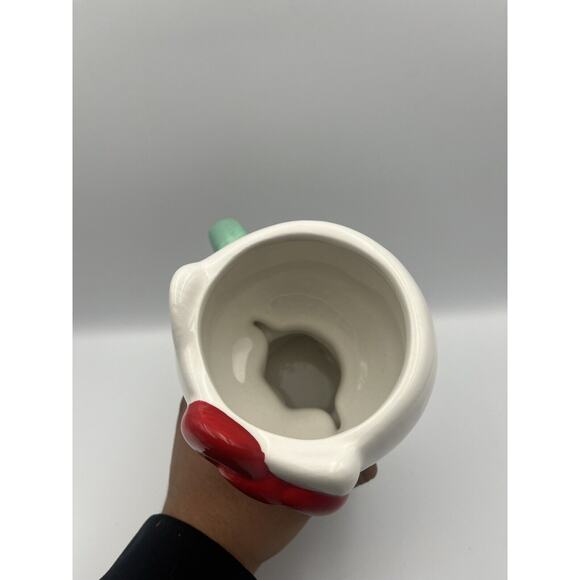 New Hello Kitty Christmas Tree Dress 3D Sculpted Large Ceramic Mug 6” - Picture 4 of 7